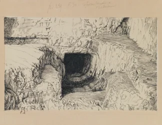 The Round Stone seen from the exterior, illustration from The Life of Our Lord Jesus Christ
