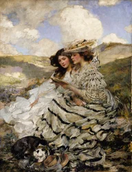 On the Dunes Lady Shannon and Kitty, ca. 1900-1910