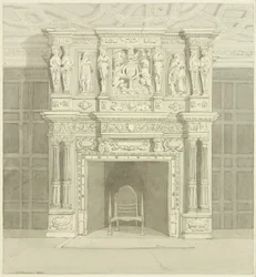 Fireplace in Langton Mansion, on the Back
