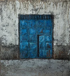 Weathered Blue Window