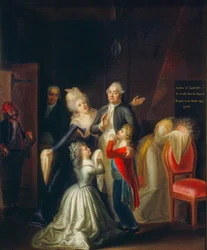 The Last Farewells of Louis XVI to His Family by Jean-Jacques Hauer