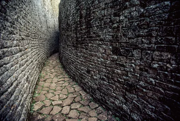 The Ruins of Great Zimbabwe were built between 1250 A.D.