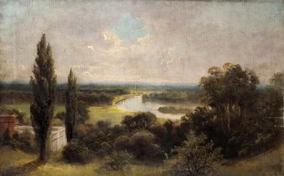 View Down Over Ham Fields from Top of Richmond Hill