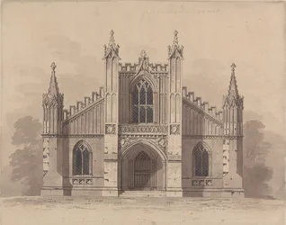Etched State with Revisions of Design 11, Plate 9 of A Collection of Designs for Rural Retreats