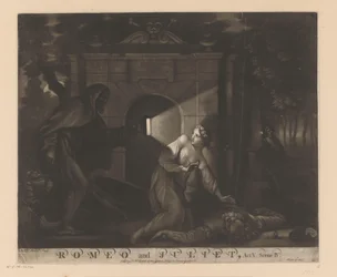 Julia Kneeling by the Body of Romeo and Looking at a Monk with a Lantern
