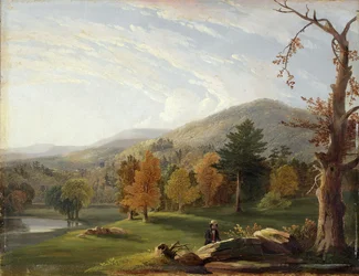 View Among the Helderbergs, Catskills in the Distance