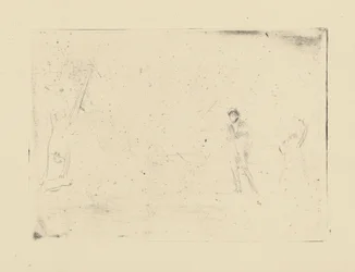 [76] Impressions from cancelled plates by Whistler - [Two Figures].