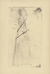 Impressions from Cancelled Plates by Whistler - Woman Standing
