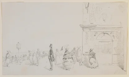 A Group of Figures on an Esplanade