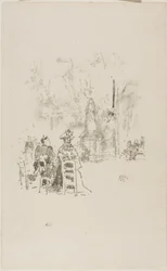 Conversation under the Statue, Luxembourg Gardens