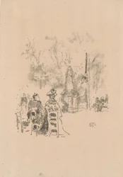 Conversation under the Statue, Luxembourg Gardens