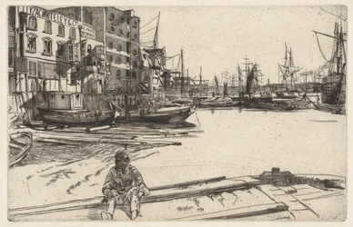 Eagle Wharf (Tyzac, Whiteley & Co.), from the Thames Set (A Series of Sixteen Etchings of Scenes on the Thames and Other Subjects)