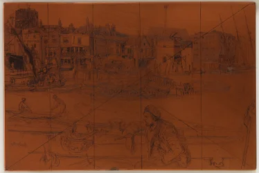 Etching Plate: Black Lion Wharf