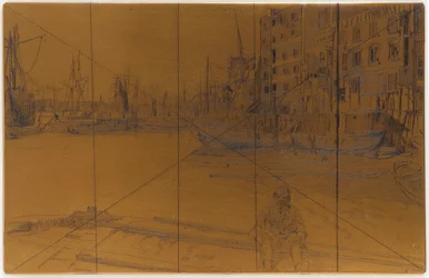 Etching Plate: Eagle Wharf (Tyzac Whiteley and Co.)