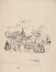 Pantheon from the Terrace of the Luxembourg Gardens