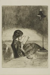 Reading by Lamplight