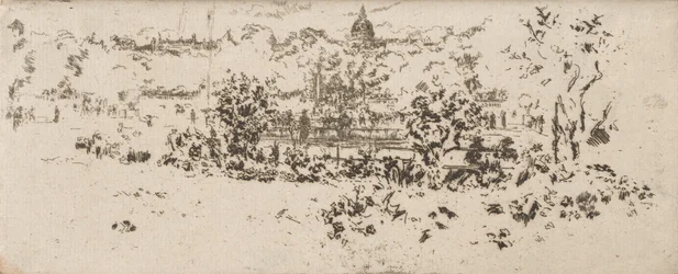 The Pantheon from the Terrace, Luxembourg Gardens