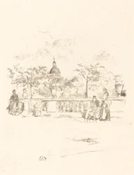 The Pantheon, from the Terrace of the Luxembourg Gardens