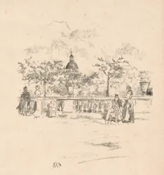The Pantheon, from the Terrace of the Luxembourg Gardens