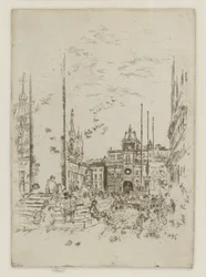 The Piazzetta, from the First Venice Set (Venice, A Series of Twelve Etchings)