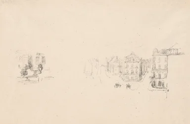 Two Trial Sketches: A. Grand Rue, Dieppe; B. An Interior