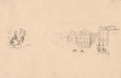 Two Trial Sketches: A. Grande Rue, Dieppe; B. An Interior