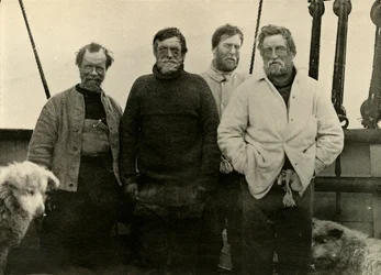 The Southern Party on board the Nimrod, 1909