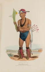 CUT-TAA-TAS-TIA; A Celebrated Chief of the Fox Tribe, from The Aboriginal Portfolio
