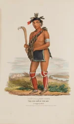 NABU-NAA-KEE-SHICK or The One Side of the Sky, A Chippewa Chief, from The Aboriginal Portfolio