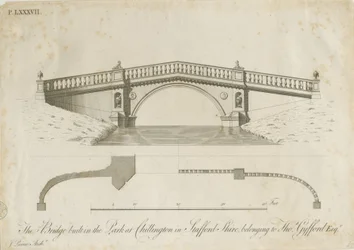 Chillington Park - Bridge: engraving, nd [c 1789]
