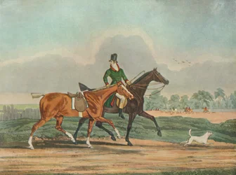 Hunters at Covertside, early 19th century