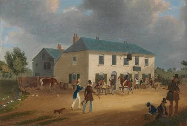 Outside the Pike and Anchor Inn at Ponders End, Middlesex