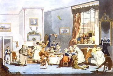 Stage Coach Passengers at Breakfast