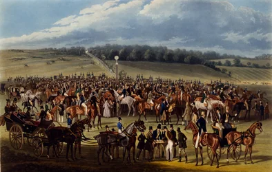 The Betting Post, print made by Charles Hunt, 1836