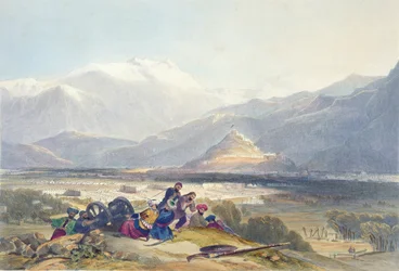 Bala Hissar and City of Kabul with the British Cantonments from the Ba Maroo Hill, Hostilities Commencing, plate 16 from 