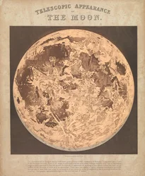Telescopic appearance of the moon