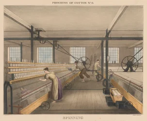 Progress of Cotton, #6: Spinning