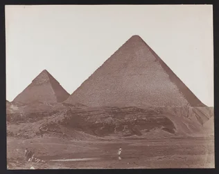 Egypt. Giza. Pyramids of Cheops and Chephren