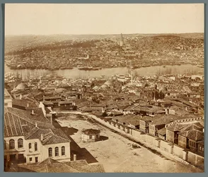 “Pera and Galata” [Istanbul. City panorama - view of the Pera and Galata districts]