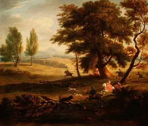 Hunting Party in an Extensive Landscape