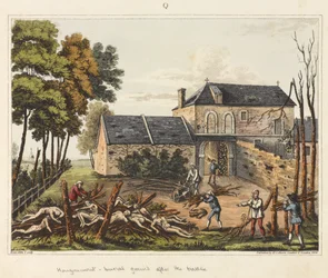Hougoumont - burial ground after the battle, from 
