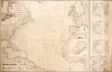 Chart of the North Atlantic Ocean