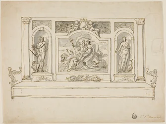 Neptune and Amphitrite Flanked by Jupiter and Juno