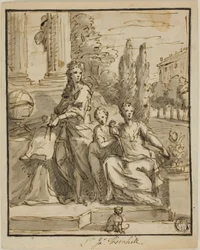 Portrait of a Geographer, Wife, and Child