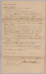 Claim awarded by the Confederate state of South Carolina for enslaved man Dick