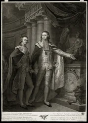 Portraits of the Grand Dukes of Russia Alexander I Pavlovitch (1777-1825) and Constantine Pavlovitch (1779-1831)