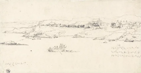 Coastal Village with Fishing Boats