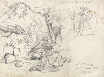 Study of a Mountain with Trees