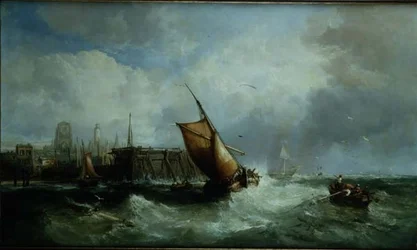 Shipping off a harbour