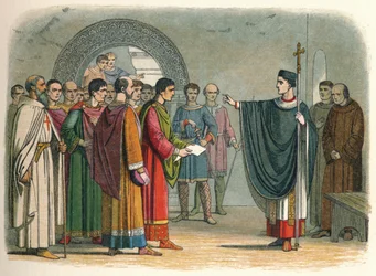 Becket forbids the Earl of Leicester to pass sentence on him, 1162 1864